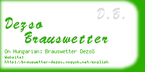 dezso brauswetter business card